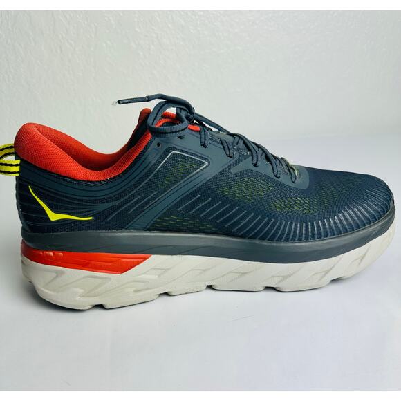 Hoka One One M Bondi 7 Men's Size 10.5 Running Shoes Gray Turbulence Chill - Picture 6 of 11